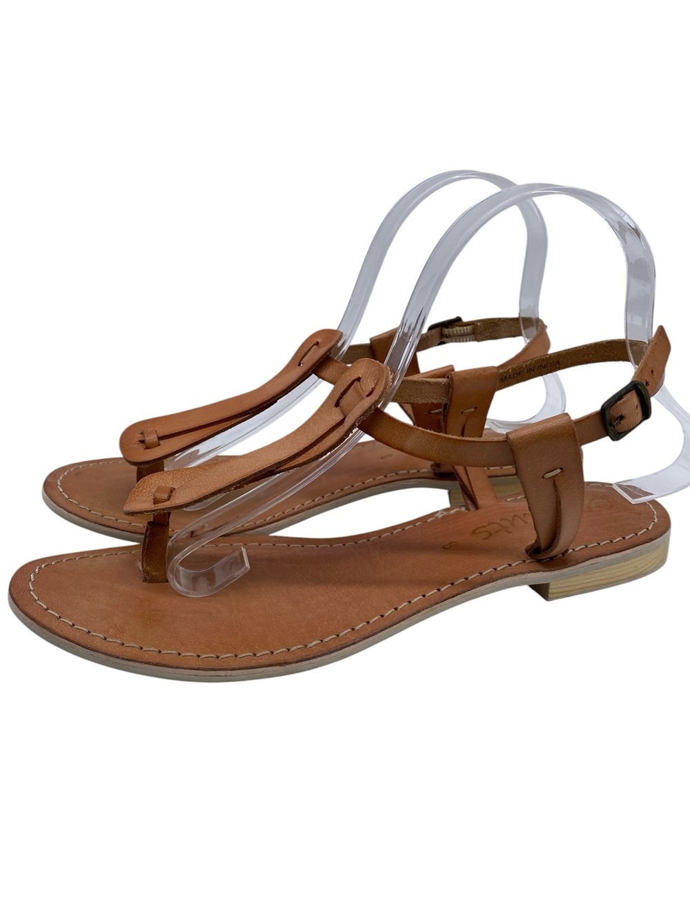 Coconuts Womens Sandals Reese Leather Sandals Sz 8 Brown Leather Flat Strappy